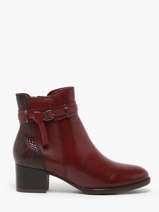 Enkellaarsjes Uit Leder Tamaris Rood women 43