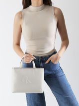 Handtas Sculpted Calvin klein jeans Geel sculpted 4K3111G-vue-porte