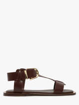 Sandalen Daphne Uit Leder Nuyou Bruin women 11013