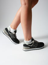 Sneakers Uit Leder New balance Zwart boy ML574EVB-vue-porte