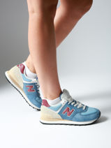 Sneakers Uit Leder New balance Blauw boy U574SPR-vue-porte