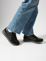 Sneakers Uit Leder Remonte Zwart women 4-vue-porte