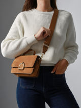 Cross Body Tas S Altesse Suede Etrier Beige altesse suede EASU048S-vue-porte