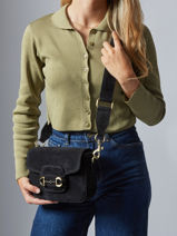 Cross Body Tas Velvet Leder Milano Zwart velvet VE260611-vue-porte