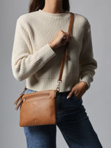 Cross Body Tas Zip Lulu castagnette Bruin zip ZAHARA-vue-porte