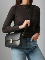 Cross Body Tas M Alice Leder Nat et nin Zwart vintage M-vue-porte