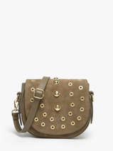 Cross Body Tas Velvet Studs Milano Bruin velvet studs VS25093