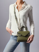 Cross Body Tas S Emily Grain Leder Le tanneur Groen emily TEMI1006-vue-porte