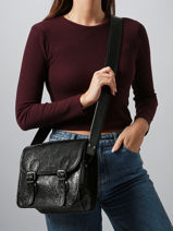Cross Body Tas Eclipse Leder Paul marius Zwart eclipse SACOSECL-vue-porte