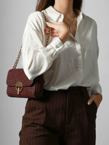 Cross Body Tas Moon Leder Vanessa bruno Violet moon 5V40533-vue-porte