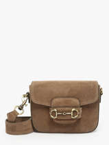 Cross Body Tas Velvet Leder Milano Bruin velvet VE260611