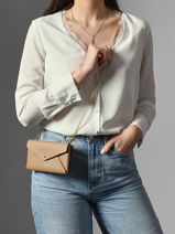 Portefeuille Sierra Leder Lancaster Beige sierra pm 15-vue-porte