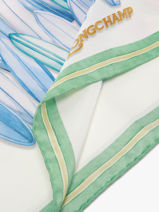 Longchamp Soie gots Sjaal Wit-vue-porte