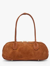 Schoudertas Velvet Caviar Leder Milano Bruin velvet caviar VC25112