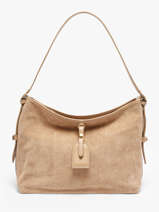 Schoudertas Velvet Caviar Leder Milano Beige velvet caviar VC250610