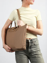 Schoudertas Smart A4-formaat Lancaster Bruin smart kba 31-vue-porte