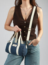 Cross Body Tas Amour Toile Katoen Miniprix Blauw amour toile 8084-vue-porte