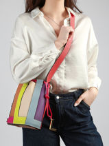 Cross Body Tas S Elles Colorblock Leder Lancel Veelkleurig elles A14203-vue-porte