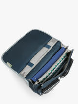 Boekentas 2 Compartimenten Cameleon Blauw vintage urban PBVBCA38-vue-porte