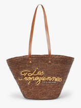 Schoudertas Milos Stro Les tropeziennes Bruin milos TZ01