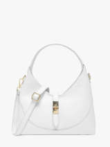 Cross Body Tas Caviar Leder Milano Wit caviar CA26022