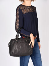 Handtas Heritage Leder Biba Zwart heritage BT1-vue-porte