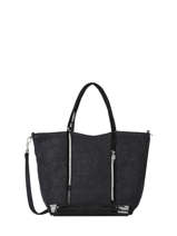 Handtas Cabas Linnen En Pailletten Vanessa bruno Zwart cabas lin 31V40435