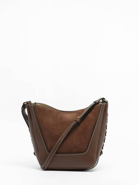 Cross Body Tas Lou Leder Vanessa bruno Bruin lou 88V40905 ander zicht 4