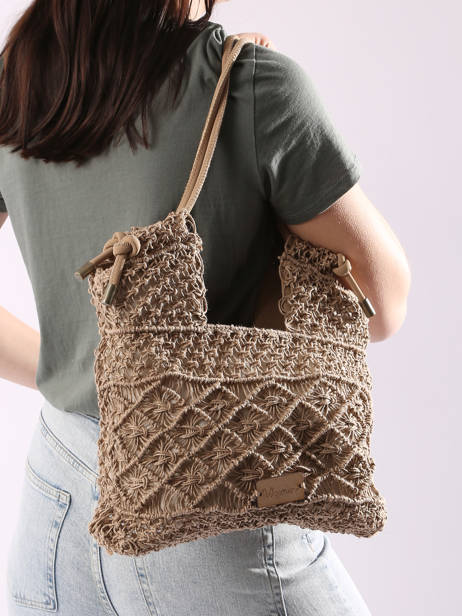 Schoudertas Tanaisie Uit Gevlochten Jute Woomen Beige tanaisie WTAN09 ander zicht 1