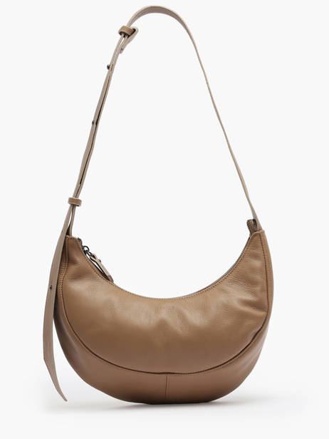 Cross Body Tas Sosoomao Leder Etrier Beige sosoomao ECSO057M