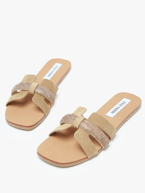 Slippers Edriah Uit Leder Steve madden Beige women 11002559 ander zicht 2