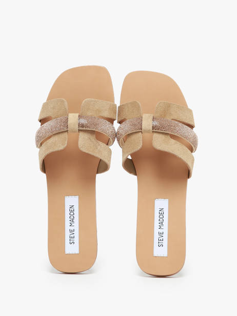 Slippers Edriah Uit Leder Steve madden Beige women 11002559 ander zicht 3