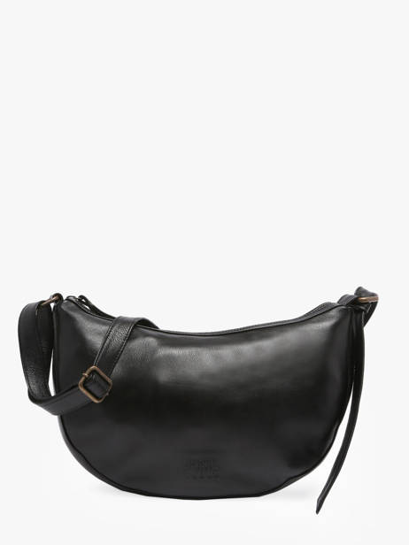 Cross Body Tas Cow Leder Basilic pepper Zwart cow BCOW71