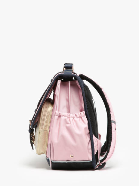 Boekentas 2 Compartimenten Cameleon Roze vintage family boulanger CA38 ander zicht 2