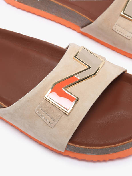 Slippers Uit Leder Nathan baume Beige women 241N70 ander zicht 1