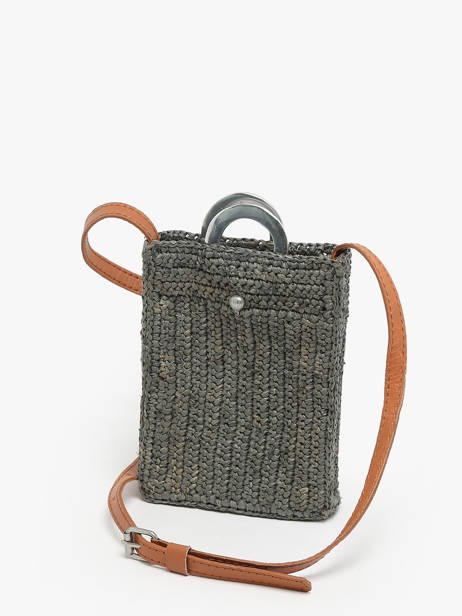Cross Body Tas L'atelier Du Crochet Le voyage en panier Grijs l'atelier du crochet AM776 ander zicht 2