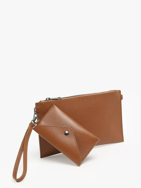 Cross Body Tas Caviar Leder Milano Bruin caviar CA240611 ander zicht 2