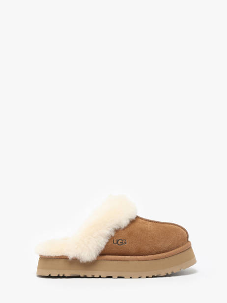 Pantoffels Disquette Met Platformzool Uit Leder Ugg Bruin accessoires 1122550