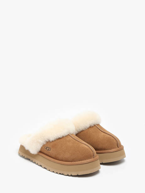 Pantoffels Disquette Met Platformzool Uit Leder Ugg Bruin accessoires 1122550 ander zicht 2