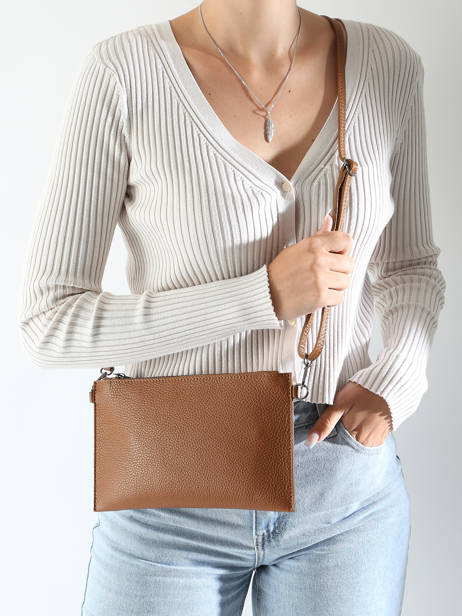 Cross Body Tas Caviar Leder Milano Bruin caviar CA240611 ander zicht 1