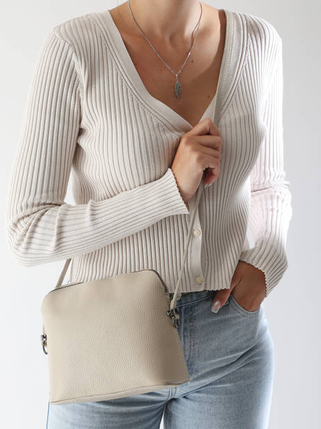 Cross Body Tas Caviar Leder Milano Beige caviar CA240614 ander zicht 1