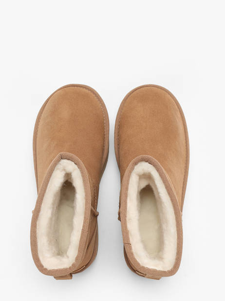 Boots Classic Mini Platform Uit Leder Ugg Bruin women 1134991 ander zicht 4