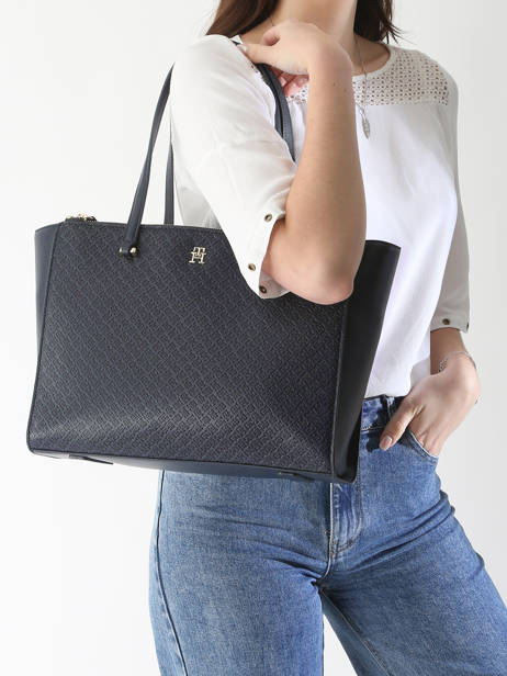 Schoudertas Th Eternity Polyurethaan Tommy hilfiger Blauw th eternity AW16948 ander zicht 1