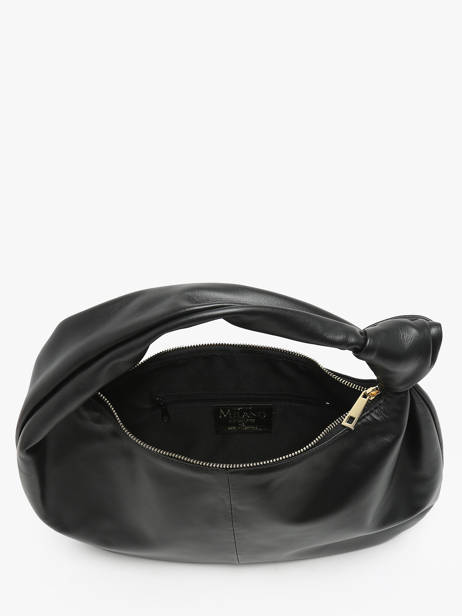 Schoudertas Sauvage Leder Milano Zwart sauvage SA24114 ander zicht 3