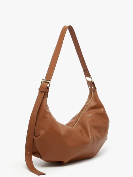 Schoudertas Sauvage Leder Milano Bruin sauvage SA24111 ander zicht 2