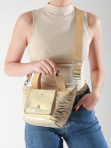Handtas Leopard Vanessa wu Goud leopard MA0134 ander zicht 1