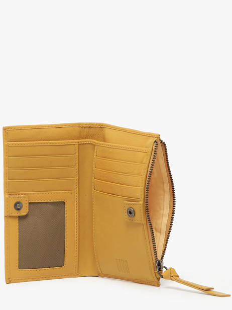 Portefeuille Leder Biba Geel wallet 12138 ander zicht 1