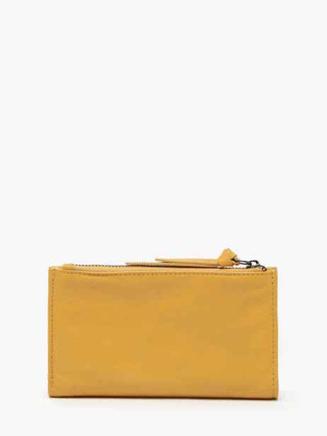 Portefeuille Leder Biba Geel wallet 12138 ander zicht 2