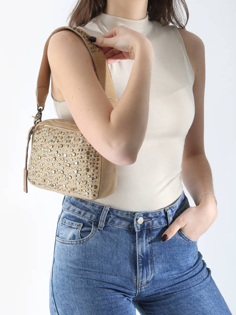 Cross Body Tas Heritage Leder Biba Geel heritage LOS1L ander zicht 1