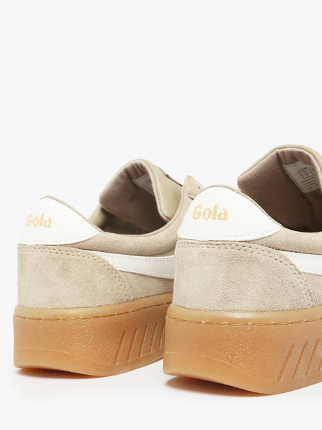 Sneakers Uit Leder Gola Beige women CLA589 ander zicht 3